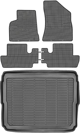 Peugeot 3008 I Crossover od 2009-2016r. Bagażnik MAX-DYWANIK 911607 + Dywaniki FROGUM 0638 Max-Dywanik