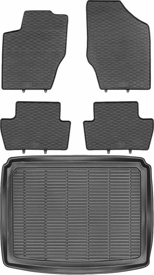 Peugeot 307 Hatchback od 2001-2007r. Bagażnik MAX-DYWANIK 911609 + Dywaniki GEYER 822/4C Max-Dywanik