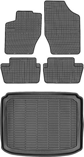 Peugeot 308 II Hatchback od 2007-2013r. Bagażnik MAX-DYWANIK 911612 + Dywaniki FROGUM 0632 Max-Dywanik