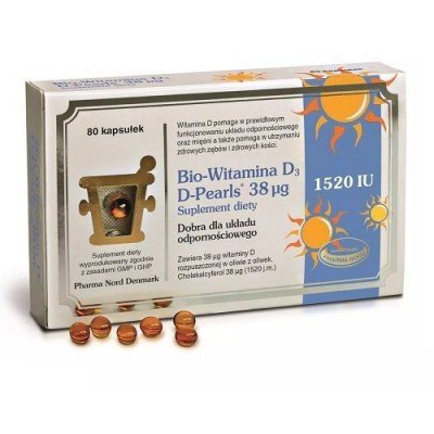 Pharma Nord, Bio-Witamina D3 Suplement diety 38 µg, 80 kaps. Pharma Nord