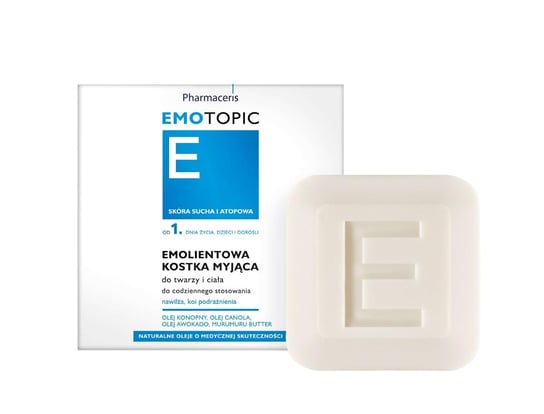 Pharmaceris E Emotopic, emolientowa kostka myjąca, 100 g Pharmaceris
