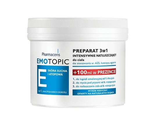 Pharmaceris, E Emotopic, preparat 3w1 intensywnie natłuszczający do ciała, 500 ml Pharmaceris