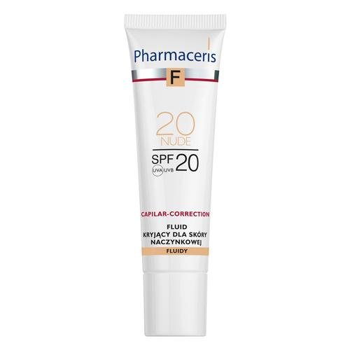 Pharmaceris F CAPILAR-CORRECTION Fluid kryjący dla skóry naczynkowej NUDE 20 SPF20, 30 ml Pharmaceris