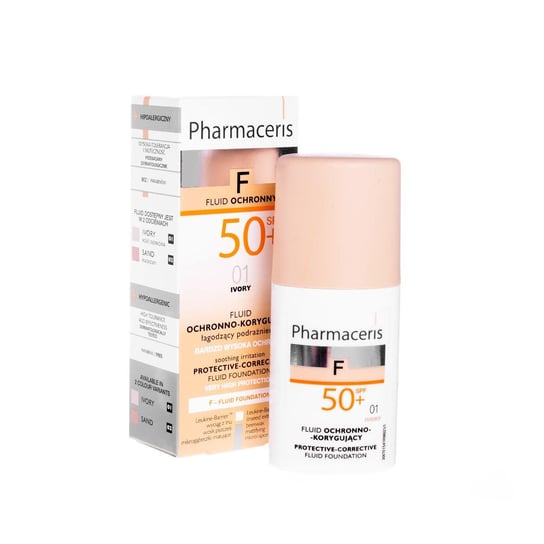 Pharmaceris F, fluid ochronno-korygujący 01 Ivory, SPF 50+, 30 ml Pharmaceris