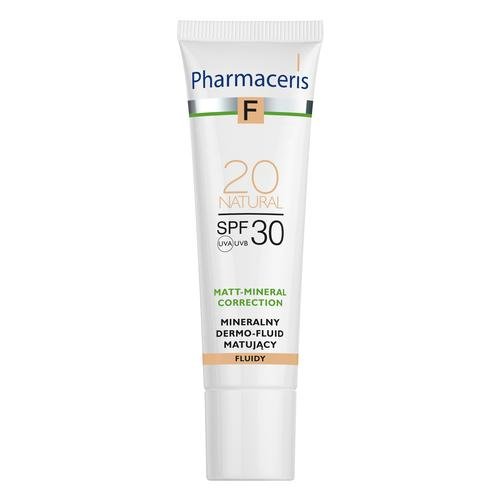 PHARMACERIS F Mineralny dermo-fluid matujący SPF30 - 20 Natural, 30ml Pharmaceris