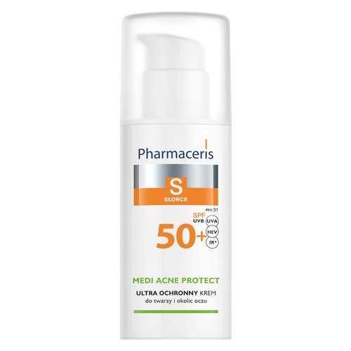 Pharmaceris S Medi Acne Protect, ultra ochronny krem do twarzy i okolic oczu SPF 50+, 50 ml Pharmaceris