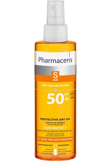Pharmaceris S SUCHY OLEJEK OCHRONNY SPF 50+ do ciała dla dorosłych na mokrą i suchą skórę 200 ml Pharmaceris