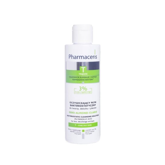 Pharmaceris, T, oczyszczający płyn bakteriostatyczny Sebo-Almond-Claris, 190 ml Pharmaceris