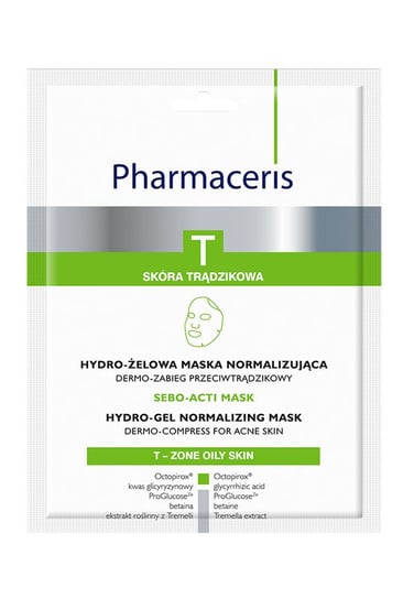 Pharmaceris T, Sebo Acti Mask, Dermo Zabieg przeciwtrądzikowy, Hydro-żelowa maska normalizująca, 1 szt. Pharmaceris