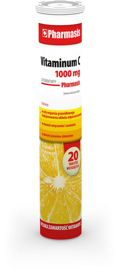 Pharmasis Vitaminum C 1000 mg, suplement diety, 20 tabletek musujących Sensilab