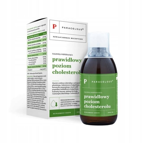 Pharmatica, Nalewka Paracelsusa: Prawidłowy Poziom Cholesterolu, Suplement diety, 200ml Pharmatica