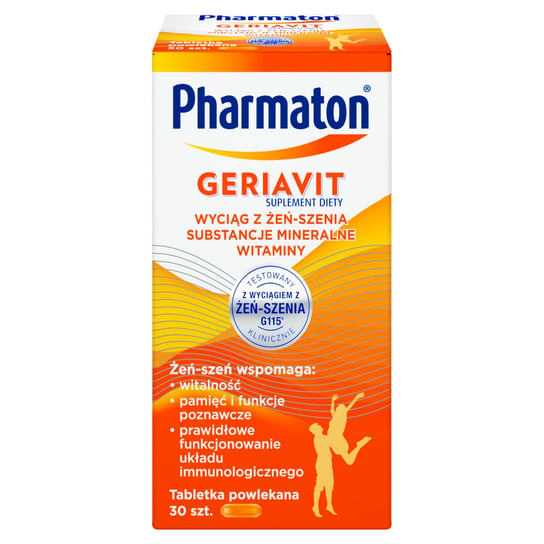 Pharmaton Geriavit, suplement diety, 30 tabletek powlekanych Sanofi Aventis