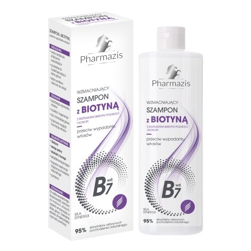 Pharmazis, wzmacniający szampon do włosów z Biotyną, 400 ml Pharmazis