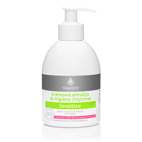 Pharmedis, Sensitive, Kremowa emulsja do higieny intymnej, 300 ml Pharmedis