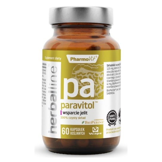Pharmovit Herballine Paravitol Suplement diety, 60 kaps. Wsparcie Jelit Pharmovit