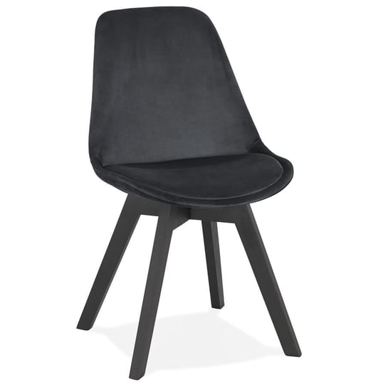 PHIL krzesło tkanina k. czarny, nogi dąb k. czarny Kokoon Design