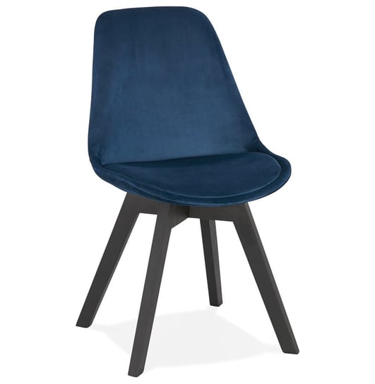 PHIL krzesło tkanina k. niebieski, nogi k. czarny Kokoon Design