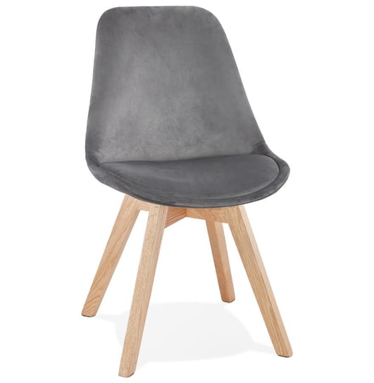 PHIL krzesło tkanina k. szary, nogi dąb Kokoon Design