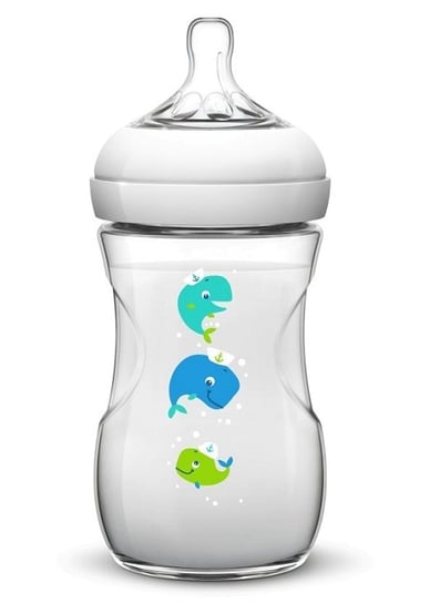 Philips Avent, Natural, Butelka dla niemowląt, Whale, 260 ml Philips Avent