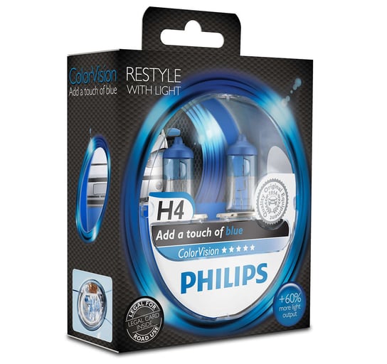Philips Color Vision H4 Blue 12V [set] Philips