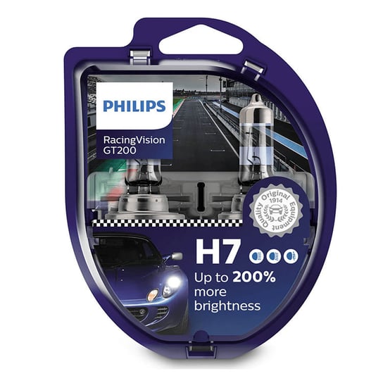 PHILIPS H7 12V 55W RACING VISION +200% 2SZT Philips