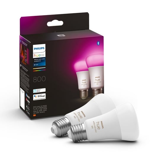 Philips Hue White and Color Ambiance E27 (2 szt.) Philips Hue