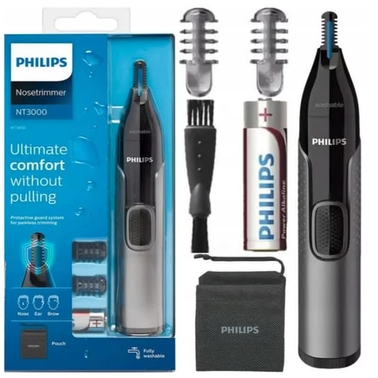 Philips NT3650 Trymer do Nosa Uszu Brwi Zestaw Nasadki Philips
