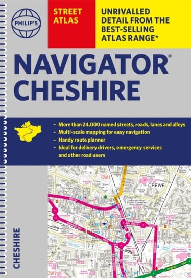Philips Street Atlas Navigator Cheshire Opracowanie zbiorowe