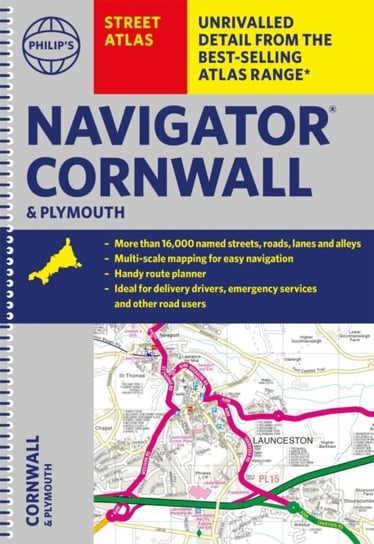 Philips Street Atlas Navigator Cornwall & Plymouth Opracowanie zbiorowe