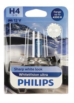 Philips White Vision Ultra +60% H4 12V 60/55W Philips