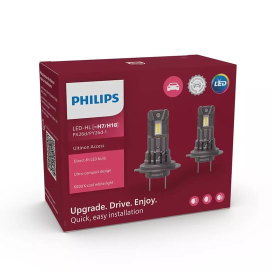 Philips Żarówka Led H7 / H18 Ultinon Access Łatwy Montaż 2Szt. 6000K Philips