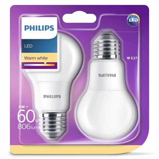 Philips Żarówki LED, 2 szt., 8 W, 806 lumenów Philips