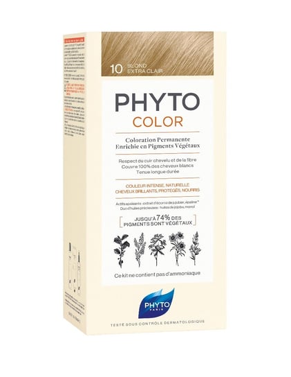 PHYTO PHYTOCOLOR, Farba do włosów, 10 Ekstra jasny blond Phyto