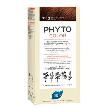 PHYTO PHYTOCOLOR, Farba do włosów, 7.43 Miedziany zloty Phyto