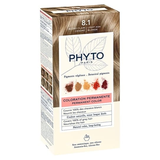 Phyto, Trwała farba do włosów 8.1 Jasny popielaty blond Phyto