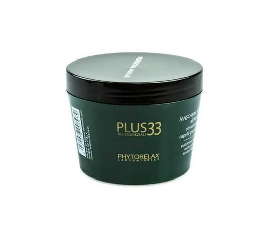 Phytorelax, Plus33 Oli Essenziali, oczyszczająca maska do włosów z glinką, 200 ml Phytorelax