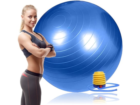 Pi��ka Gimnastyczna Rehabilitacyjna Do ��wicze�� Trening Fitness 65Cm Pilates Niebieski PrzydaSie.pl