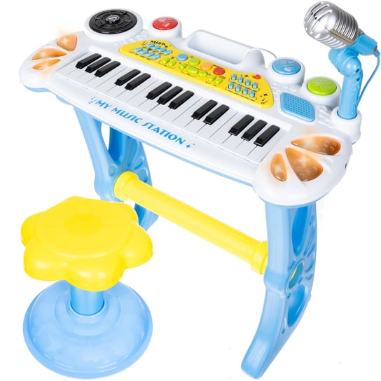 Pianino Keyboard dla Dzieci Organy Mikrofon Stołek ISO TRADE Iso Trade