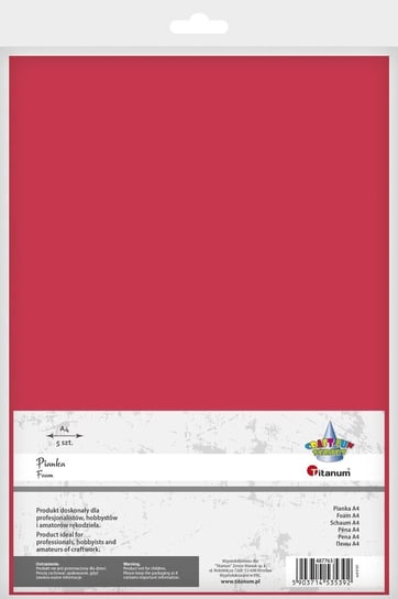 Pianka Dekoracyjna Czerwona A4 5 Szt Titanum Titanum