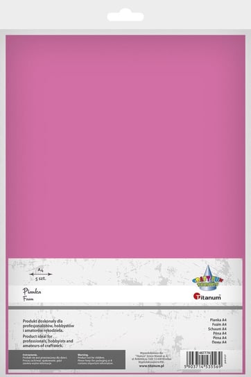Pianka Dekoracyjna Różowa A4 5 Szt Titanum Titanum