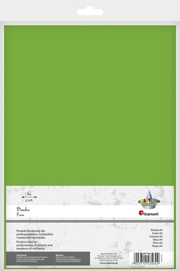 Pianka Dekoracyjna Zielona A4 5 Szt Titanum Titanum
