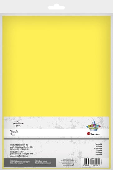 Pianka Dekoracyjna Żółta A4 5 Szt Titanum Titanum