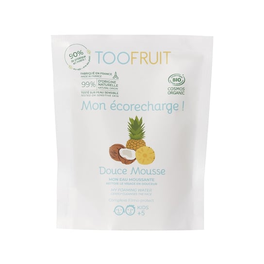 Pianka do mycia twarzy dla dzieci Refill - ANANAS - KOKOS - 100ml - Toofruit Toofruit