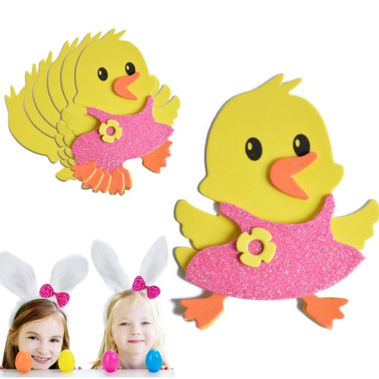 Piankowe Figurki Wielkanocne Zestaw Diy Kurczak 6Szt Artmaker