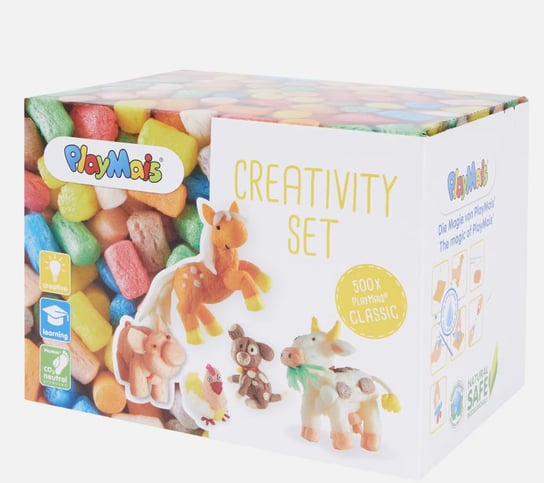Piankowe klocki z kukurydzy naturalne biodegradowalne dla dzieci 3+ kreatywna zabawa 500 elementów Inna marka