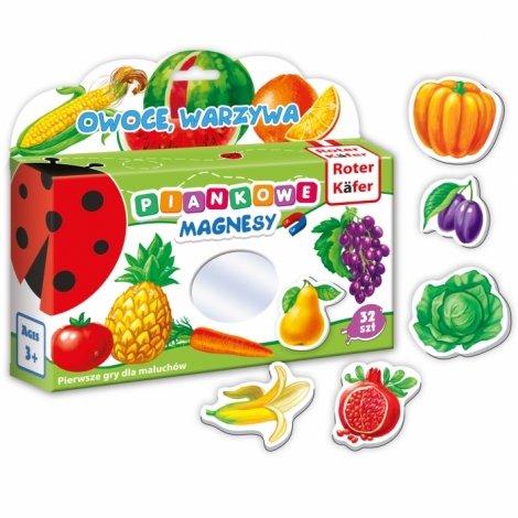 Piankowe Magnesy Owoce Warzywa Rk3020-04, gra edukacyjna,Roter Kafer Roter Kafer