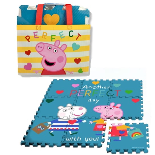 Piankowe puzzle dziecięce+ torba Świnka Peppa Euroswan