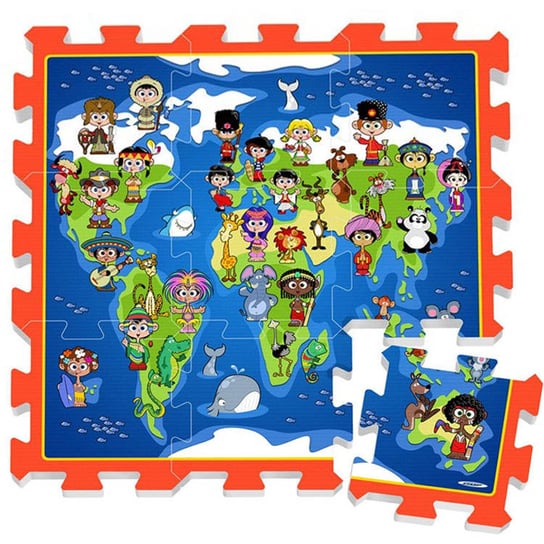 Piankowe puzzle MATA Dzieci Świata Mapa ZA3149 Inna marka