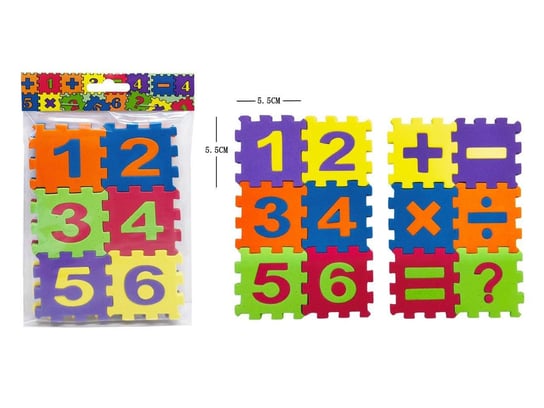 Piankowe puzzle matematyczne - 2 arkusze Inny producent