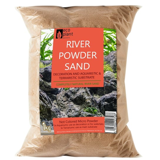 Piasek do akwarium, rzeczny drobny - Eco Plant River Powder Sand 1kg Eco Plant